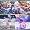 Игровой Аниме Honkai Star Rail Марч 7-е Коврик для Мыши Большой Коврик для Клавиатуры и Стола Игровой Коврик для Мыши с Заблокированным Краем Нескользящий Коврик