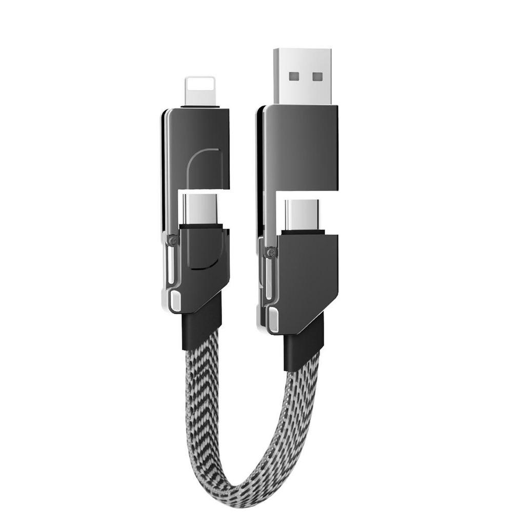 2024 Сплав цинка Магнитный Кабель 4-в-1 Type-C PD60W Power Bank