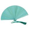 Chinese Style Solid Color Bamboo Fan Exquisite Kimono Fan  Wedding Party Decor