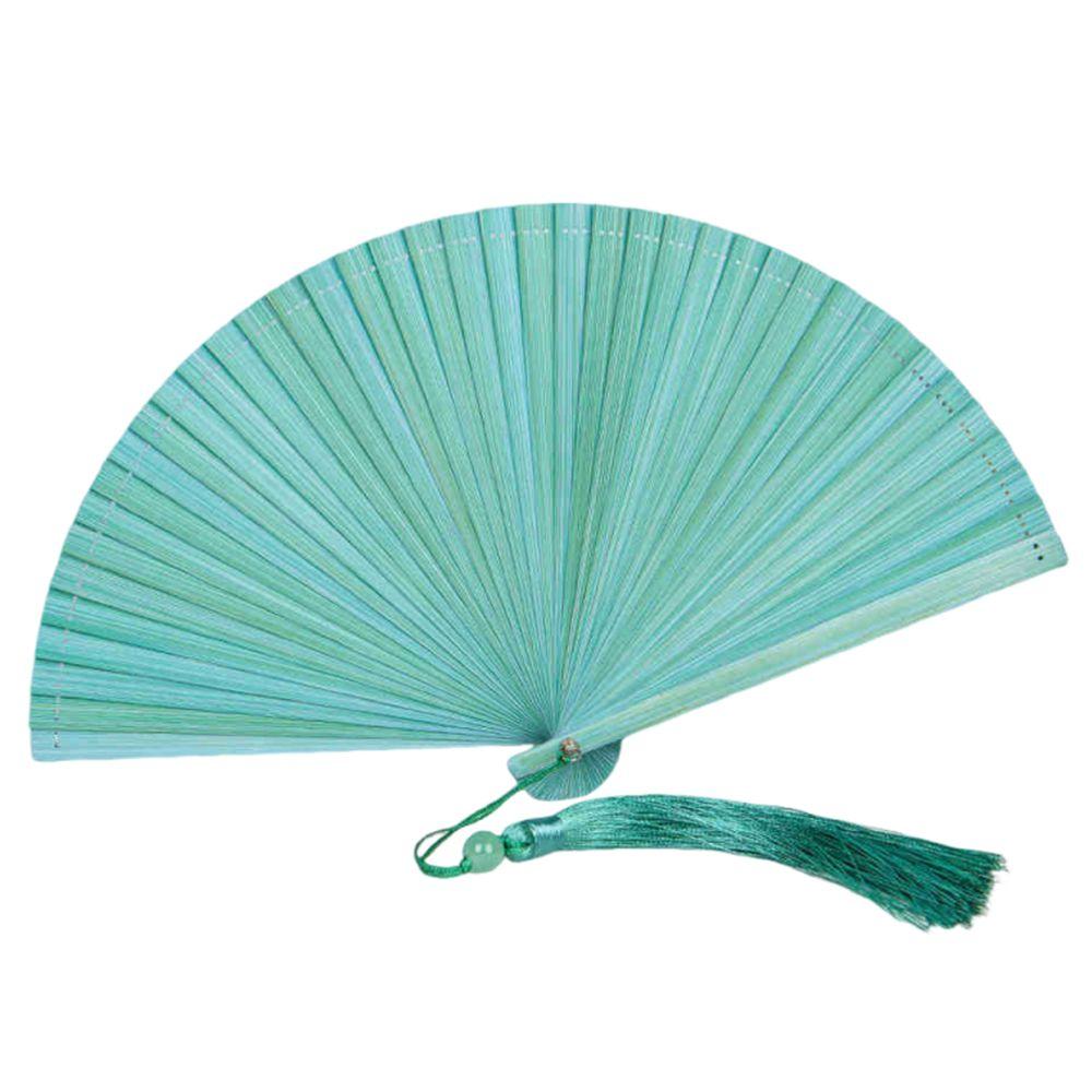 Chinese Style Solid Color Bamboo Fan Exquisite Kimono Fan Wedding Party Decor