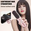 Cordless Hair Straightener Brush 3 Temperature Modes Adjustable LED Display Fast Heating Portable Travel Electric Hot Brush Curly Hair Styling