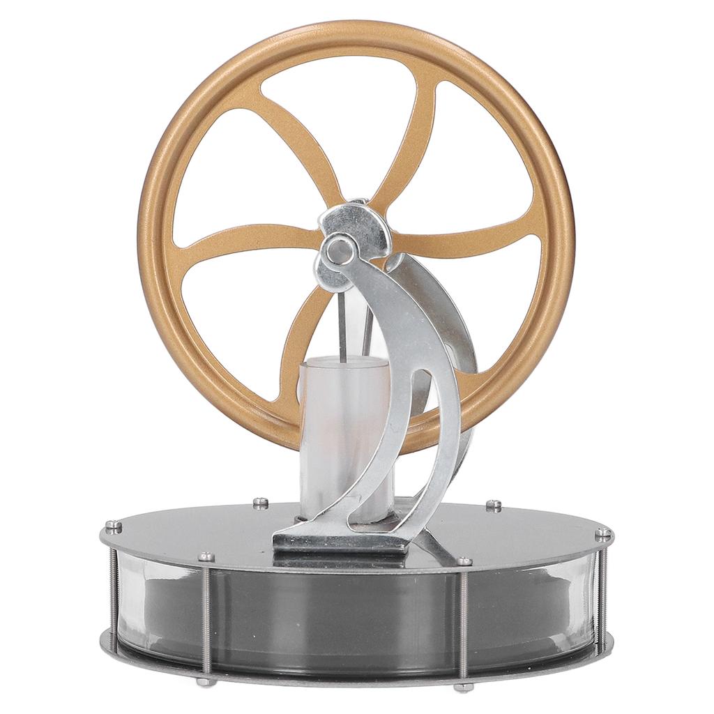 Низкотемпературный двигатель Стирлинга Модель Интересный Нержавеющая сталь Цинковый сплав Маховик Золотой Стирл