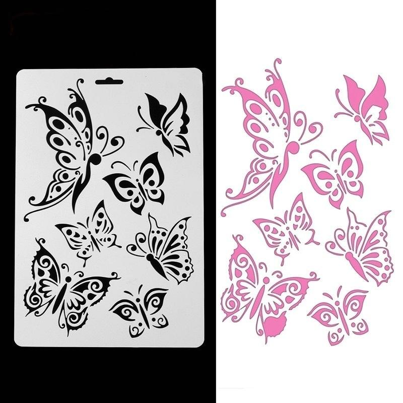 1PC Butterfly Stencils for Wall Painting DIY Scrapbooking Po Album Paper Card Making Craft