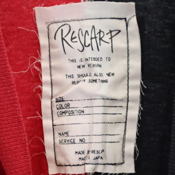 RESCARP 23ss Remake Short sleeve T-shirt Red x Navy x Gray Men's Used