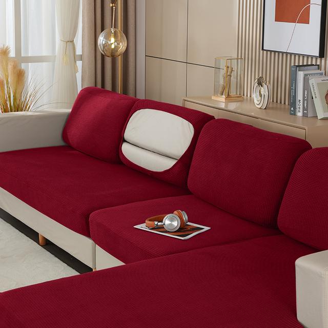 Жаккардовый чехол на подушку для дивана, эластичный нескользящий чехол на сиденье для гостиной, моющийся, моющийся, чехол на подушку для кресла, домашний декор