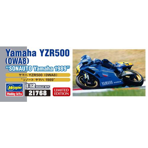 Hasegawa 1/12 Scale Yamaha YZR500 (0WA8) Sonato Yamaha 1989 Plastic Model Kit 21768 (Motorcycle)
