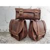 Leather Bag Saddle Motorcycle Pouch Brown Pannier 3 Saddlebag Bike Buffalo Leather Handmade Bag Set of 3 Motorcycle Bags