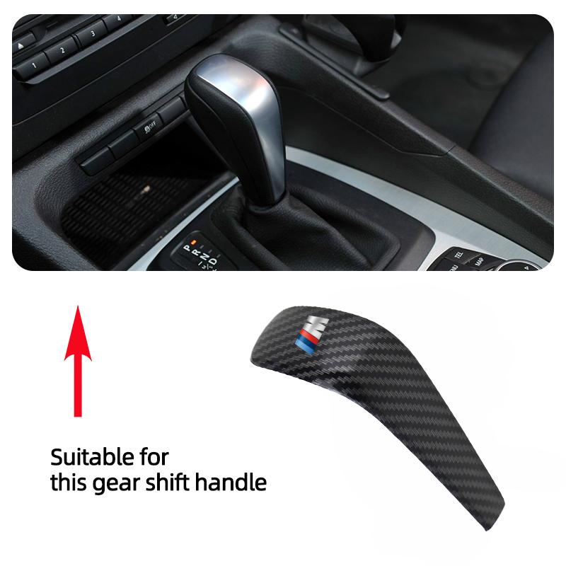 Car Gear Lever Protective Cap ABS Carbon Fiber Cover For BMW E46 E90 E60 F30 F10 E39 E36 F20 G20 G30 E92 E87 E91 X5 E70 F11 E30 XR1