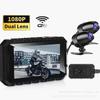 Dual 1080P HD Motorcycle WiFi GPS Recorder with Front & Rear Cameras, 3.0" Display