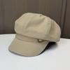 Stylish and simple octagonal hat women's spring and summer thin versatile face cap British style newsboy hat