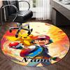 Personalized P-Pokemon Round Chair Office Rug - Perfect for Mat, Office Chair & More - Ideal Gift for Birthdays and Holidays