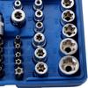 New 34pcs Bit Socket and E-Torx Star Socket Set 1/4" 3/8" Drive Male Female E-torx Security Bits Handheld Tool Auto Repair Tool