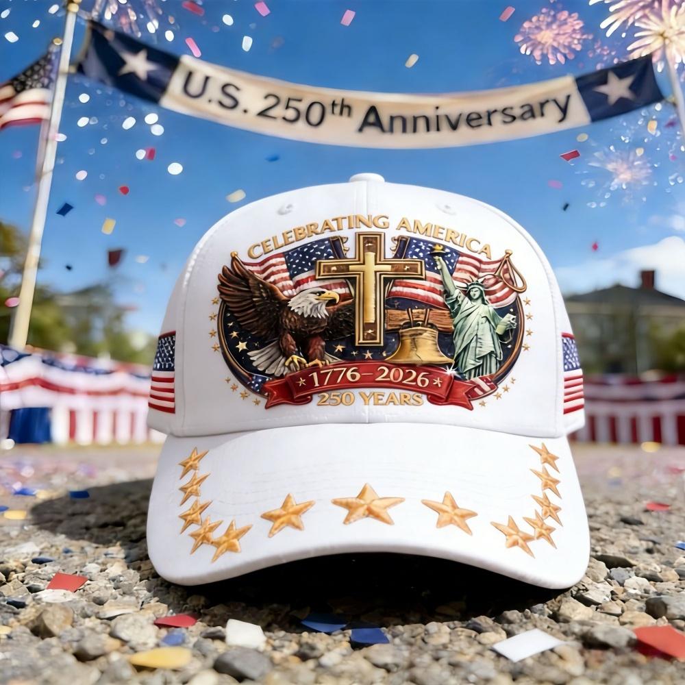 Us 250th Anniversary Cap Versatile Flag Embroidery Hat Statue Of Liberty Hat Retro Patriotic Baseball Cap For Casual Outings