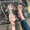 Модные босоножки Женская обувь Тонкие каблуки Летние туфли с открытым носком Высокие каблуки Сексуальные шлепанцы для ночного клуба Туфли с перекрестными ремешками Удобные сандалии с открытым носком