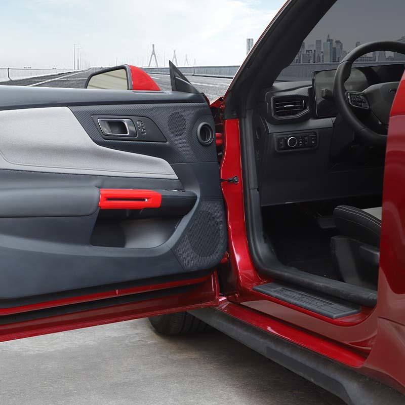 ABS Interior Door Handle Decoration Cover Sticker Fit Ford Mustang 2015 Up Interior Accessories