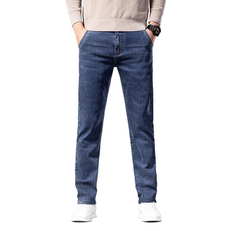 Мужские классические эластичные узкие прямые джинсы Xintang - удобные повседневные деловые брюки