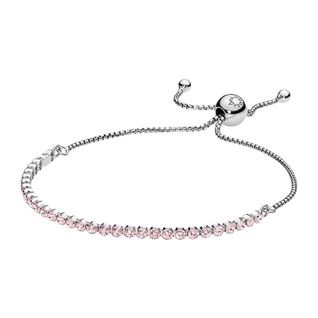 Pandora Браслет из серебра 925 пробы Розовые женские браслеты 590524PCZ-OP