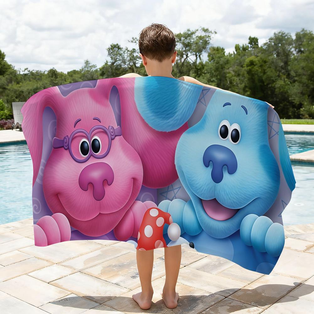 Cartoon B-Blues C-Clues and You Towel Quick Drying Beach Towels Are Suitable For Swimming Pools Camping Yoga And The Gym