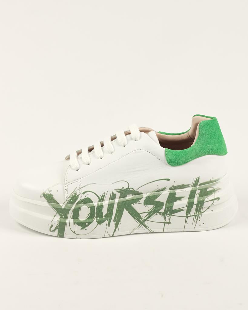 Кроссовки женские Evromoda 44929 36 белые с зеленым