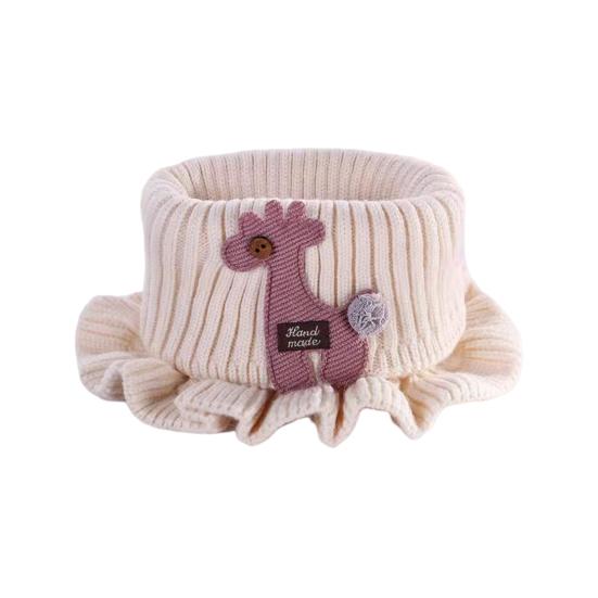 Детский теплый шарф с рисунком из мультфильмов, вязаный зимний шарф с оборками, утолщенный, для мальчиков