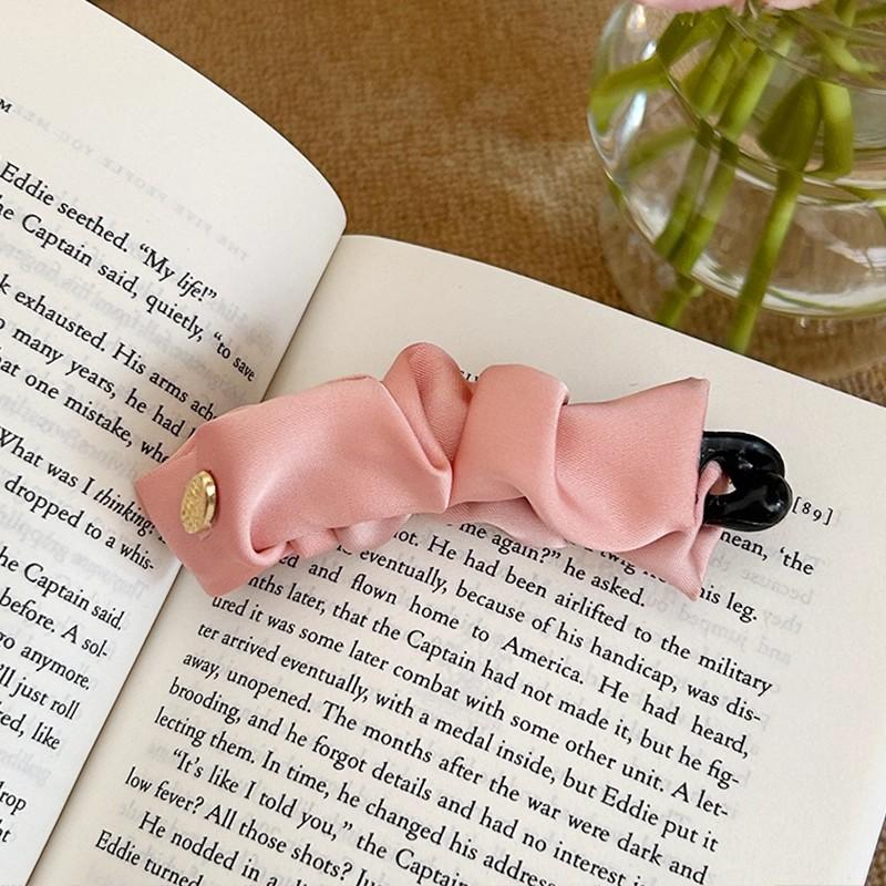 Korean Elegant Solid Fold Satin Banana Hair Clip For Women Girls Sweet Hair Ornament Hairpin Barrette Hair Accessories
