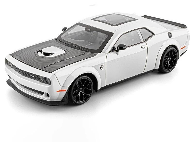1/18 Dodge Challenger SRT Hellcat Сплав Трассовый Гоночный Автомобиль Модель Металлический Мускулистый Спортивный Автомобиль Модели Транспортных Средств Звук Свет Детские Игрушки Подарок