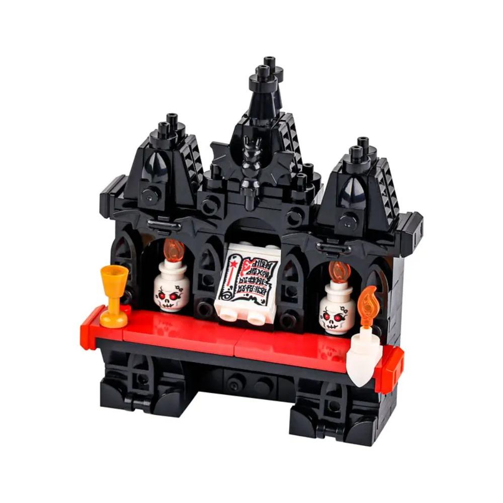 Средневековая хижина ведьмы Строительные блоки MOC Режим Бутылка с волшебным зельем Кухня ведьмы Стол для картографии Игрушки Кирпич Подарок