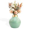 Metallic Aqua Flower Vase for Home Decor | Aesthetic Vase Gift for Wedding, Housewarming, Parties, Gatherings