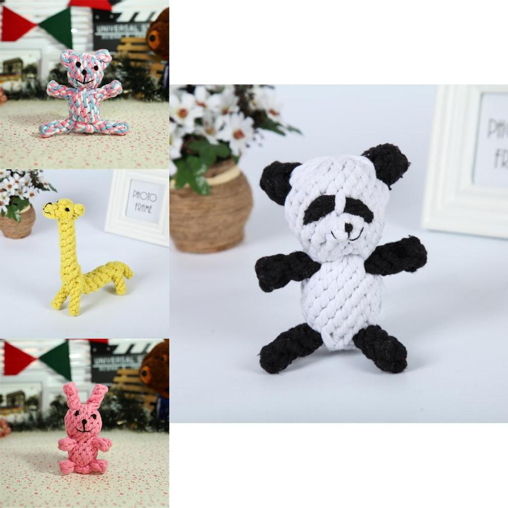 Rope Cotton Hippo Chew Toy Heavyduty Pet Toy For Teething Playing And