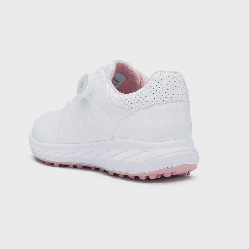 Женские водонепроницаемые туфли для гольфа с пряжкой-кнопкой, эластичными шнурками, нескользящими фиксированными шипами