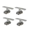 4Pcs Hoist Trolley 6 Wheel T Type Trolley Roller Assembly Hardware for DIY Projects