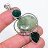 Green Apatite, Diopside Handmade 925 Sterling Silver Jewelry Pendant 2.80" U2H71
