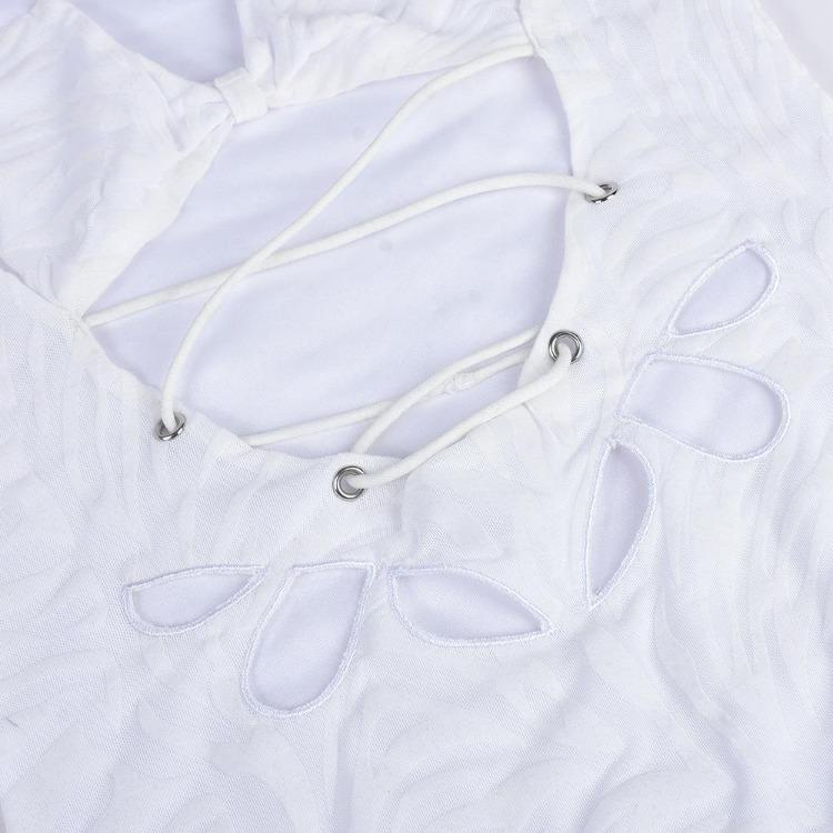 Сексуальное бандажное мини-платье для женщин, с длинным рукавом, на шнуровке, облегающее, уличная одежда, весеннее текстурированное платье