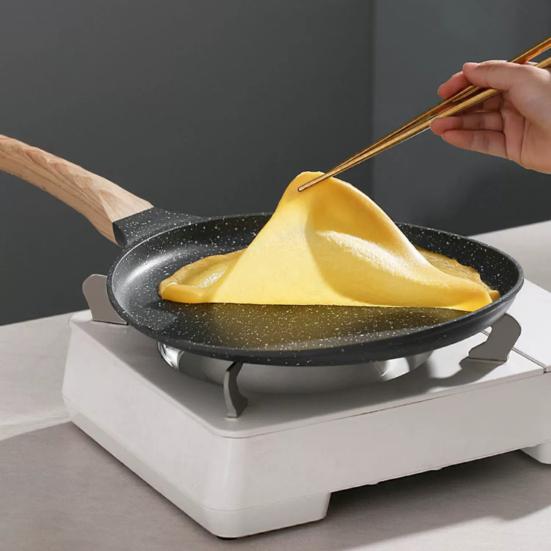 Granite Tortilla Pan Non-Stick Frying Pan for Pancakes Dumplings High Temperature Resistant Skillet Flat Pan