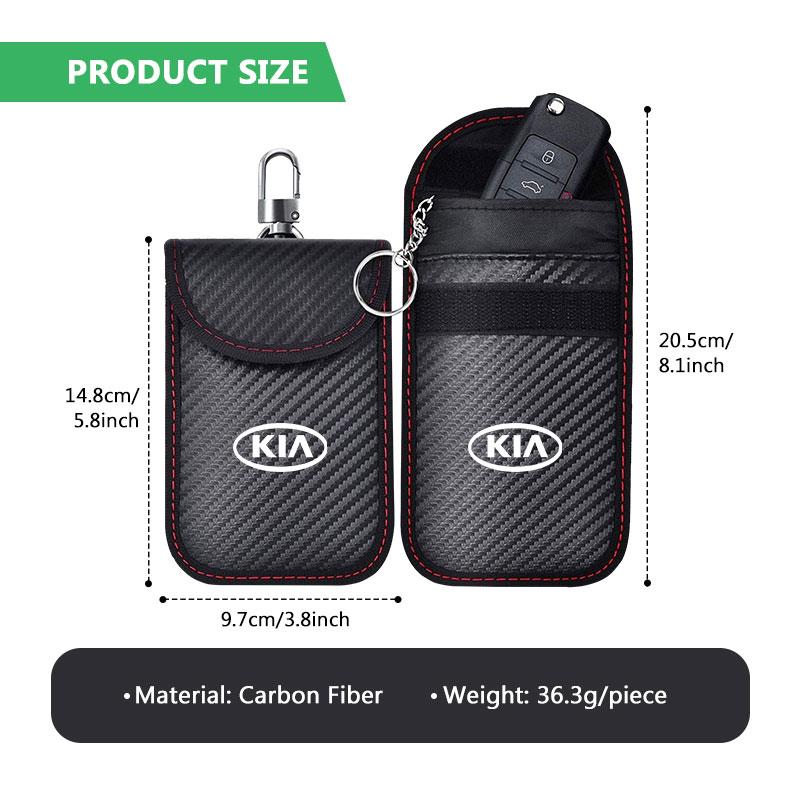 AEK4 Portable Leather Car Key Protective Case Key Organizer Bag Badge Accessories For KIA K5 K2 Rio Optima Sportage Venga Sorento