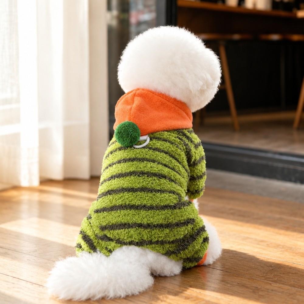Thickened Dog Hoodie Jumpsuit Warm Dog Winter Clothes Cute Pet Four Legged Outfit  Outdoor Play