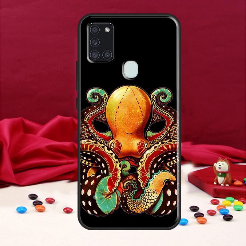 Octopus Case For Samsung Galaxy A34 A54 A14 A53 A13 A51 A71 A50 A12 A22 A32 A52 A72 Phone Cover