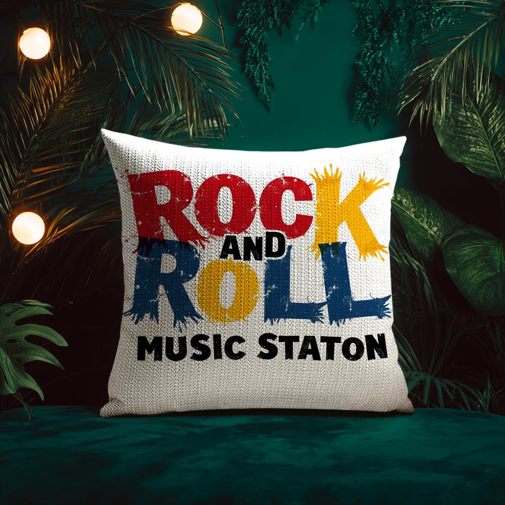 Retro American Style Letter Printing Cushion Cover Silky elegant Comfort Sofa Bed Invisible zipper Beach pillowcase