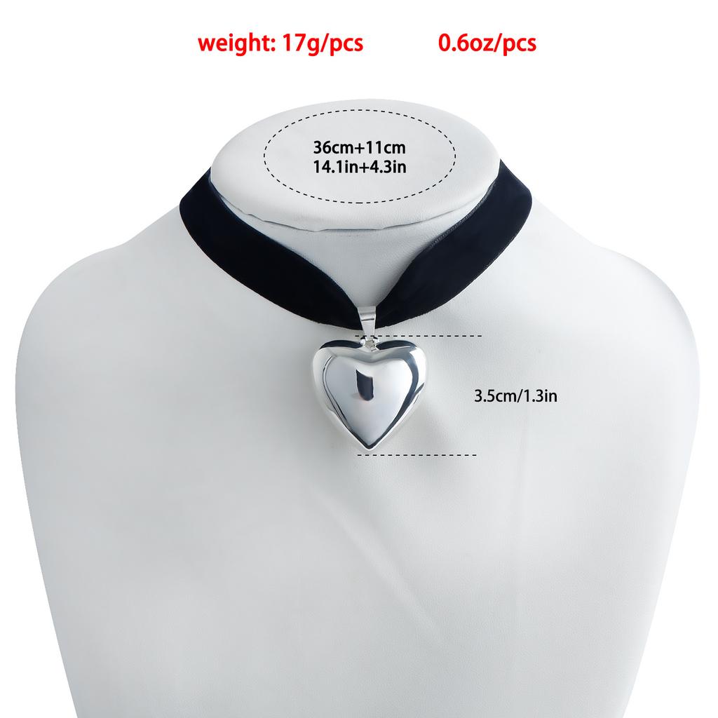 Аксессуары Простой Холодный Фланель Любовь Ошейник Ожерелье Французское Милое Сердце