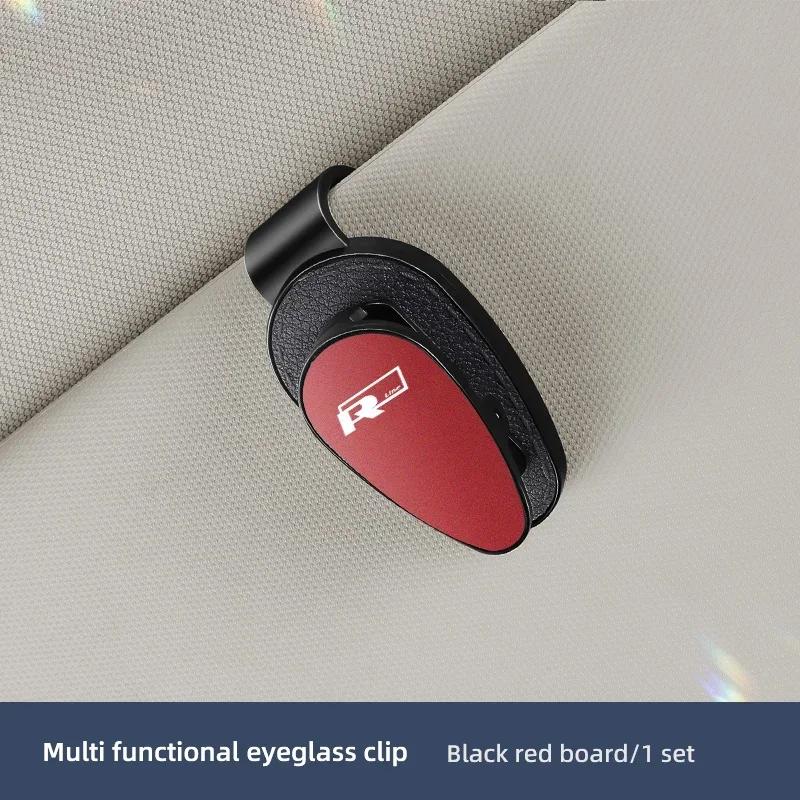 opq1 Car Sun Visor Sunglasses Card Ticket Holder Glasses Clip For VW GTI Golf 6 7 8 Polo Passat B6 Tiguan T-ROC Arteon Bora Jetta CC