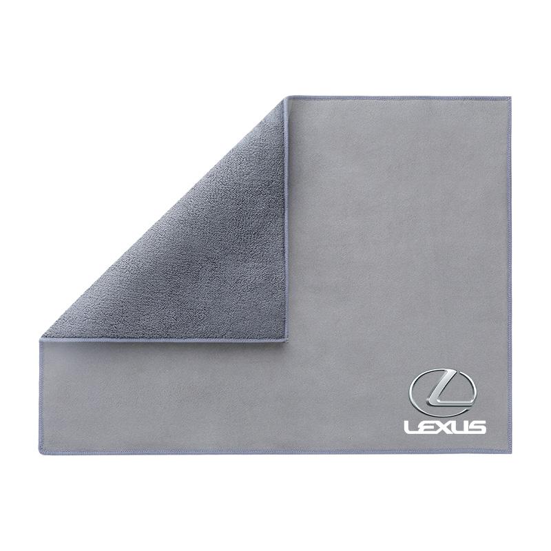 2026 Hot Interior Stickers Car Logo Suede Clean Leather Cloth Motorcycle Washing Towel For Lexus CT200H ES350 GX460 470 IS250 LS