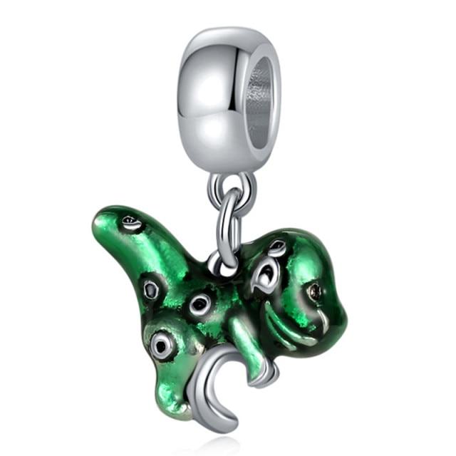 Silver Animal Cat Panda Rabbit Rabbit Lion Owl Unicorn Horse Jewelry Pendant Bracelet DIY Fit Original Bracelet