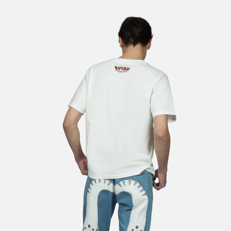 EVISU T-Shirts Men's Crew Neck Moderate 2ESHTM3TS524XXCT