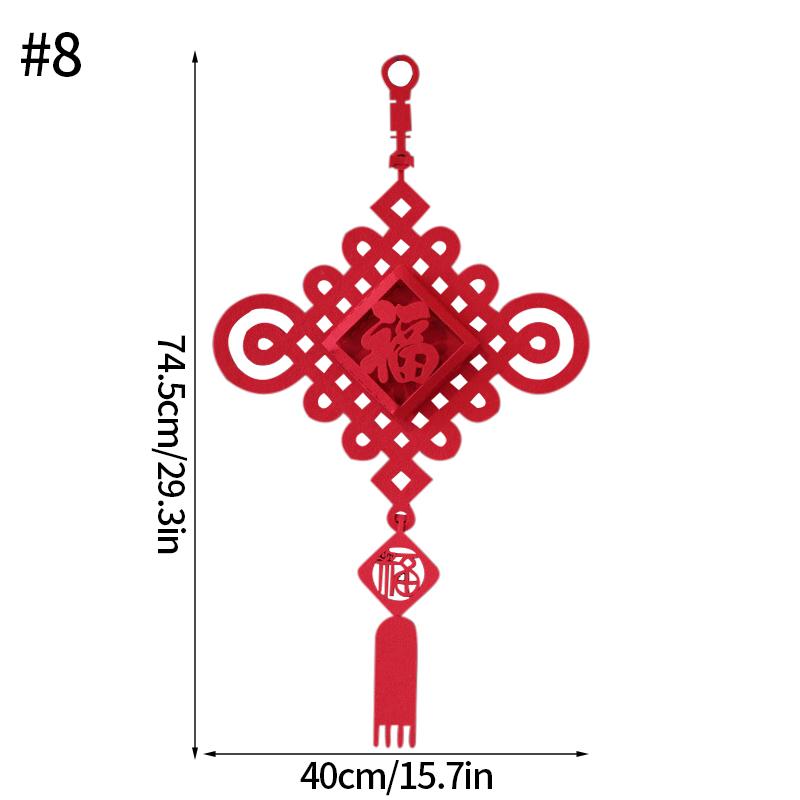 Chinese New Year Decorations 2026 Lucky Fortune Hanging Pendants Traditional Spring Festival Living Room Hanging Ornaments