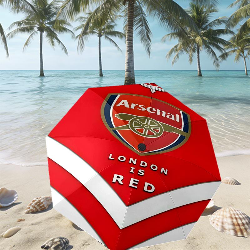Зонт Arsenal F.C. с принтом, автоматическое открытие/закрытие - Портативный складной дизайн - Для ежедневного использования, путешествий/на улице - Подарок на день рождения