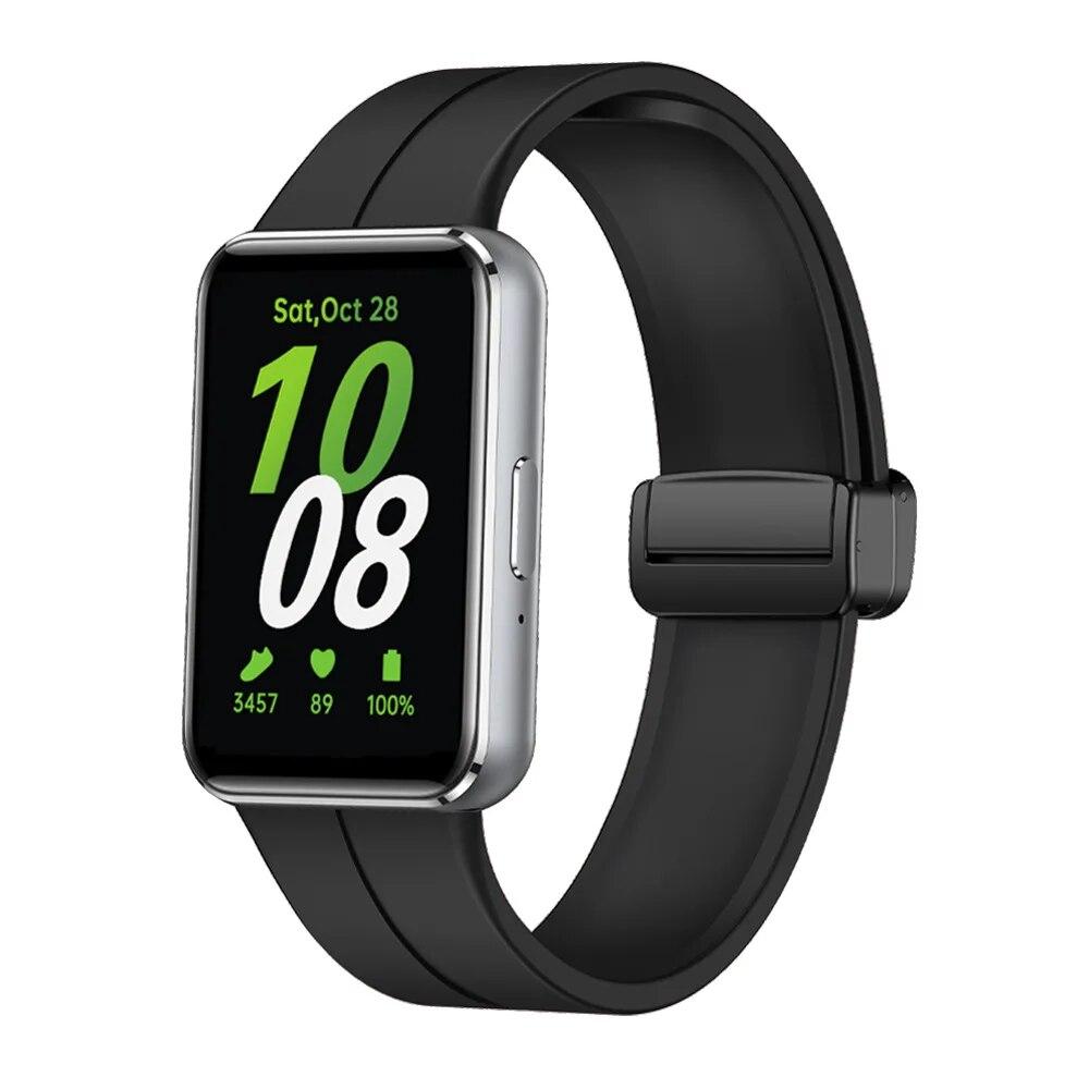 Новый силиконовый ремешок для Samsung Galaxy Fit3 с магнитной пряжкой, спортивный браслет