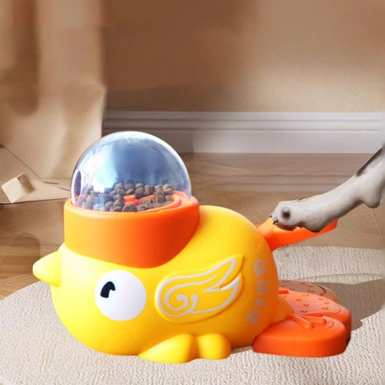 Интерактивный диспенсер для лакомств для собак, забавная миска-пазл для медленного кормления питомцев, дизайн в виде утки, для собак, кошек, здоровый