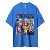 ONE PIECE Хлопковая Унисекс Футболка с Круглым Вырезом Аниме Удобная Короткий Рукав Спортивная и Повседневная Мужская и Женская Верх Популярная Футболка