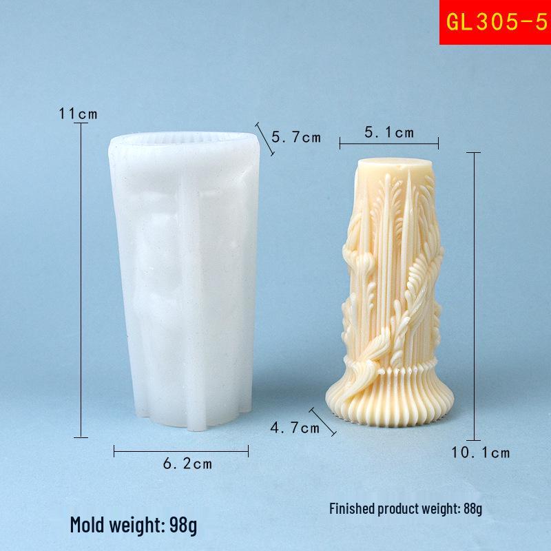Европейские силиконовые формы с несколькими цилиндрами для ароматических свечей, столбиков, подарочных украшений и диффузорных камней