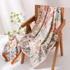 Creative Stamp Wool Scarf: Elegant Vintage Double-Sided Shawl for Men & Women, Warm and Stylish.